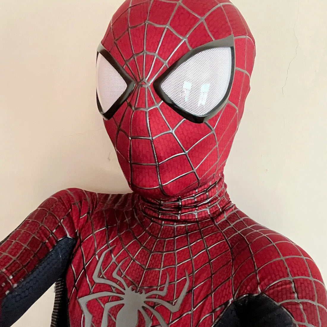 Marvel The Amazing Spider-man 2 Jumpsuit with Mask 1:1 3D Pattern Handmade Superhero Spiderman Suit Halloween Cosplay Costume