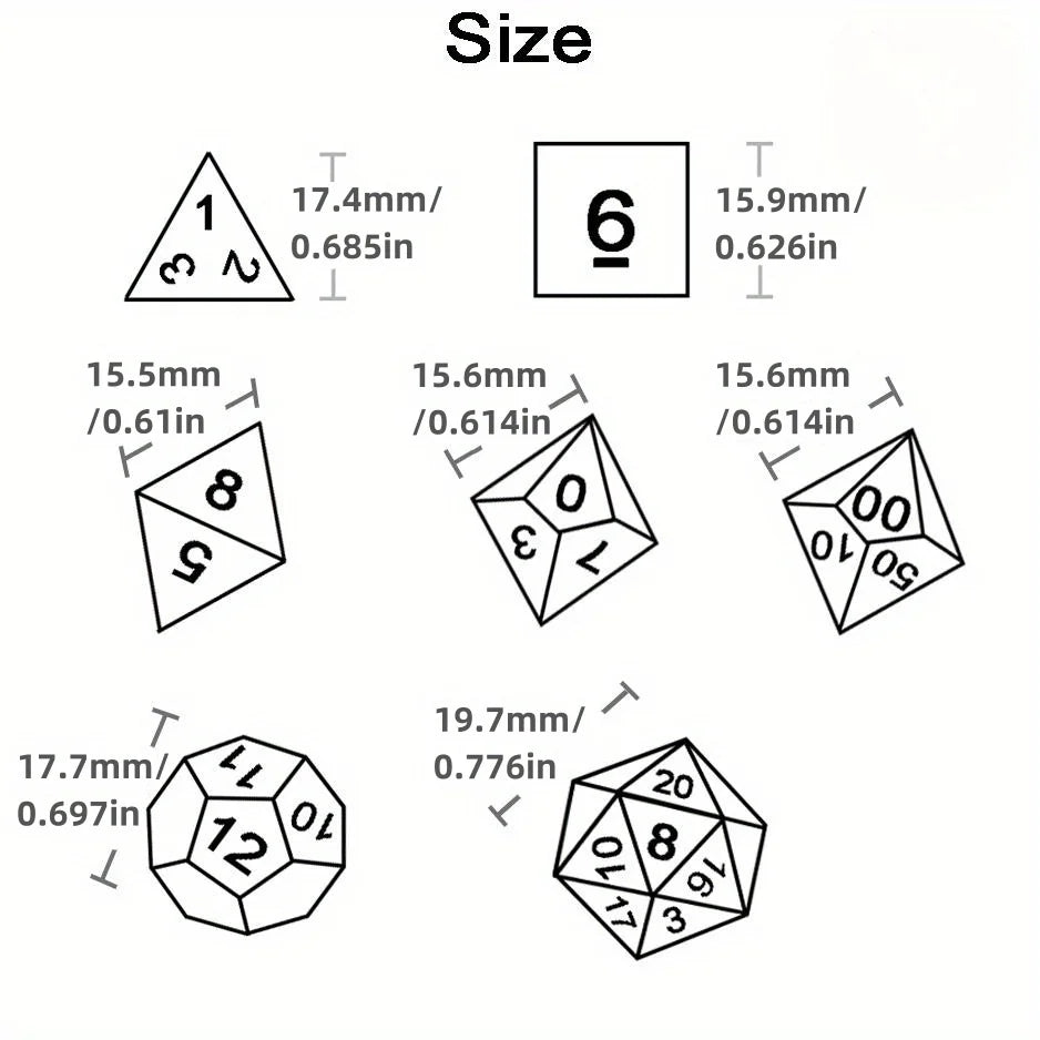 Dice DND Polyhedral Dice Set Printing Spider Web Unique Popular Fantasy Design For DND TRPG RPG Board Game Party Game Dices Kit