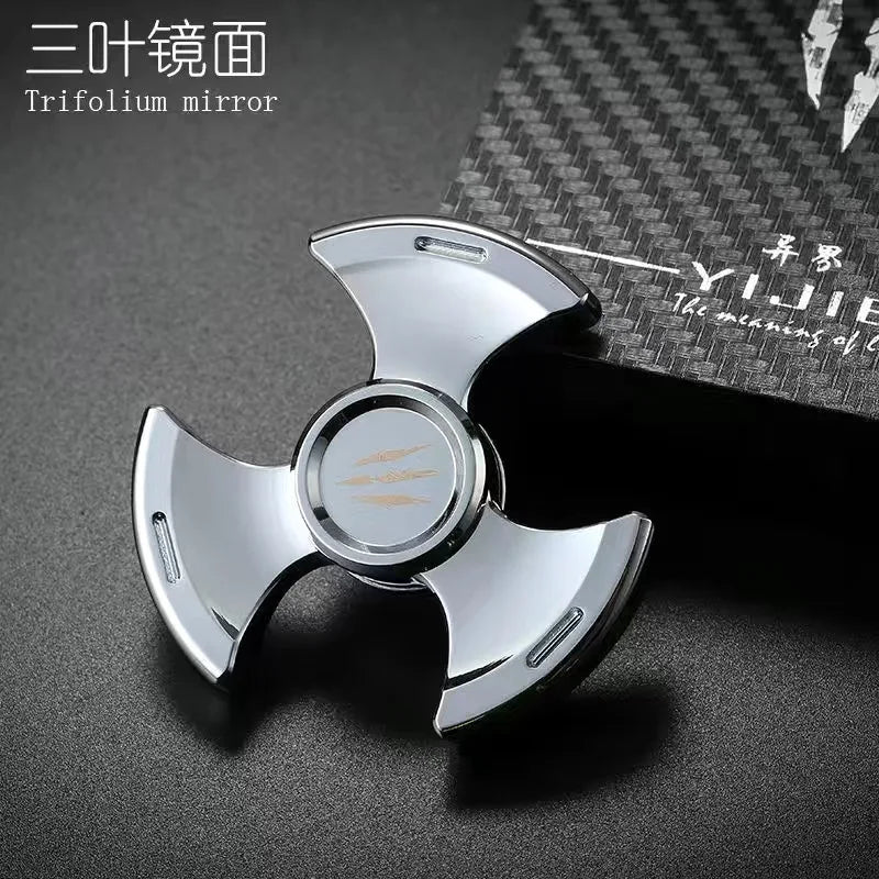 EDC Hand Spinner Fidget Toy Cool Metal Stainless Steel Stress Relief Finger Fingertip Gyroscope Boy Adults Gift