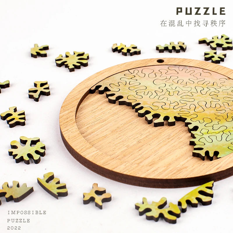 "Little Saturn" puzzle alien 6 years old with children's puzzle high difficulty wooden puzzle irregular adult tide
