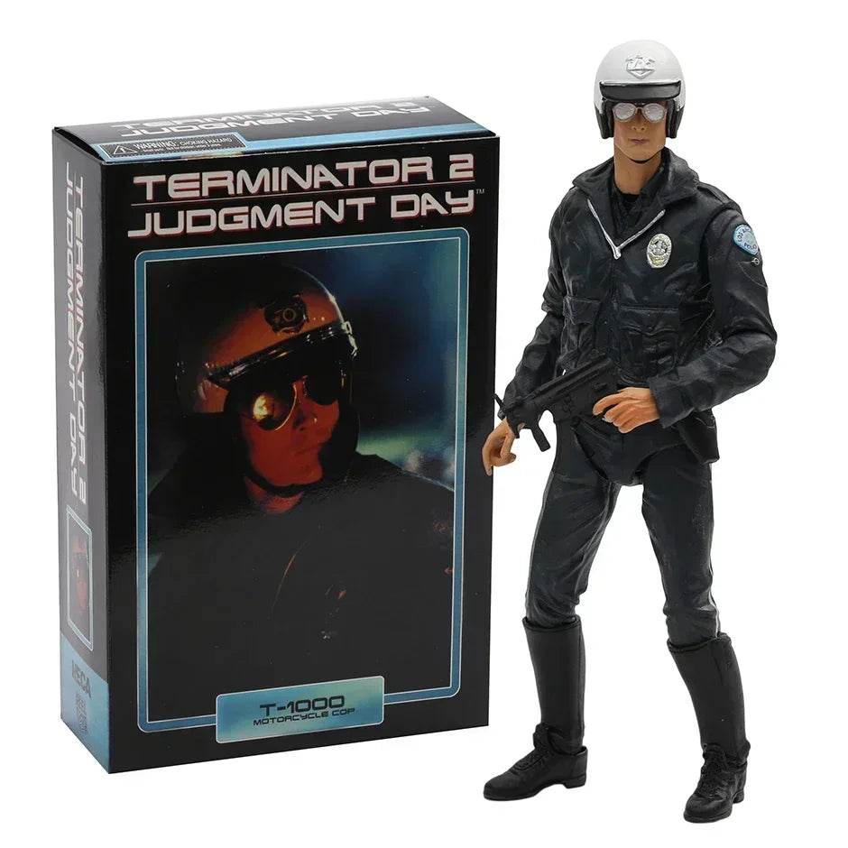 NECA Terminator 2 Judgement Day Ultimate T1000 Motorcycle Cop Action Figure Toy Figurine Collectible Model Toy
