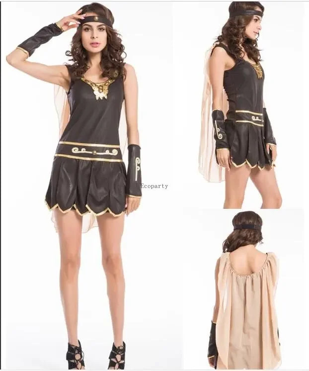 Ladies Roman Greek Xena Gladiator Warrior Princess Roman Spartan Costume Women Sexy Party Cosplay Halloween  Disfraz Mujer