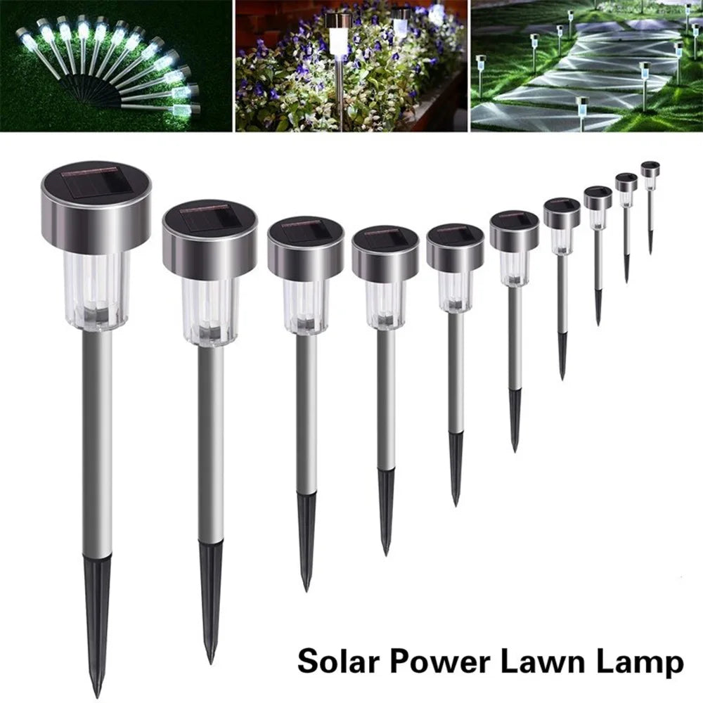 10pc Solar Garden Light Outdoor Waterproof Landscape Light Solar Powered Lantern for Yard Lawn Pathway Patio Decor Solar Lamp