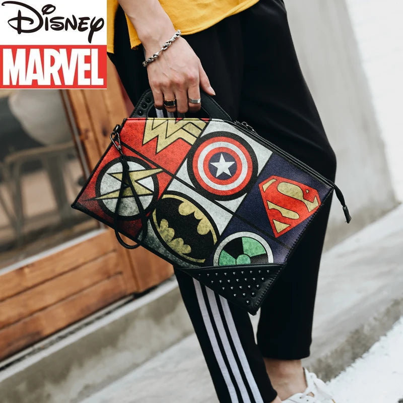 Disney Marvel New Men's Clutch Bag Fashion High-quality Large-capacity Ipad Protection Bag Wild Men's Shoulder Messenger Bag