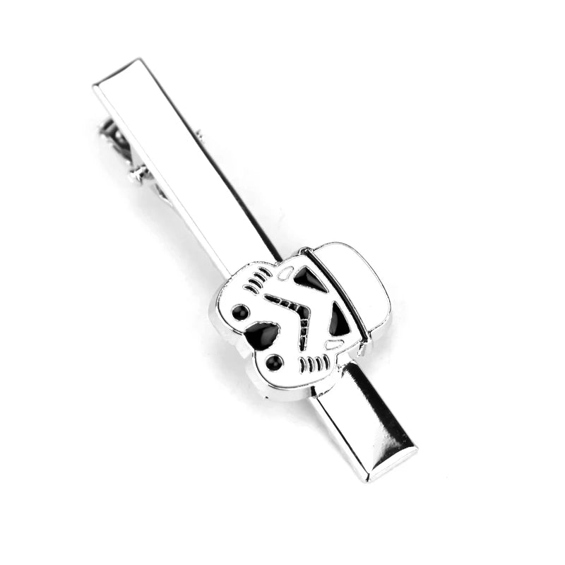 Disney Sci-fi Movie Star Wars Imperial Stormtrooper Tie Clips Fashion Empire The Storm Troops Metal Tie Clips Gifts For Fans