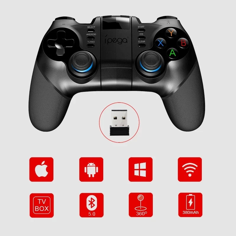 Ipega PG-9156 Bluetooth Gamepad 2.4G Wireless Game Controller Mobile Trigger Joystick For iOS MFI Games Android TV Box PC PS4