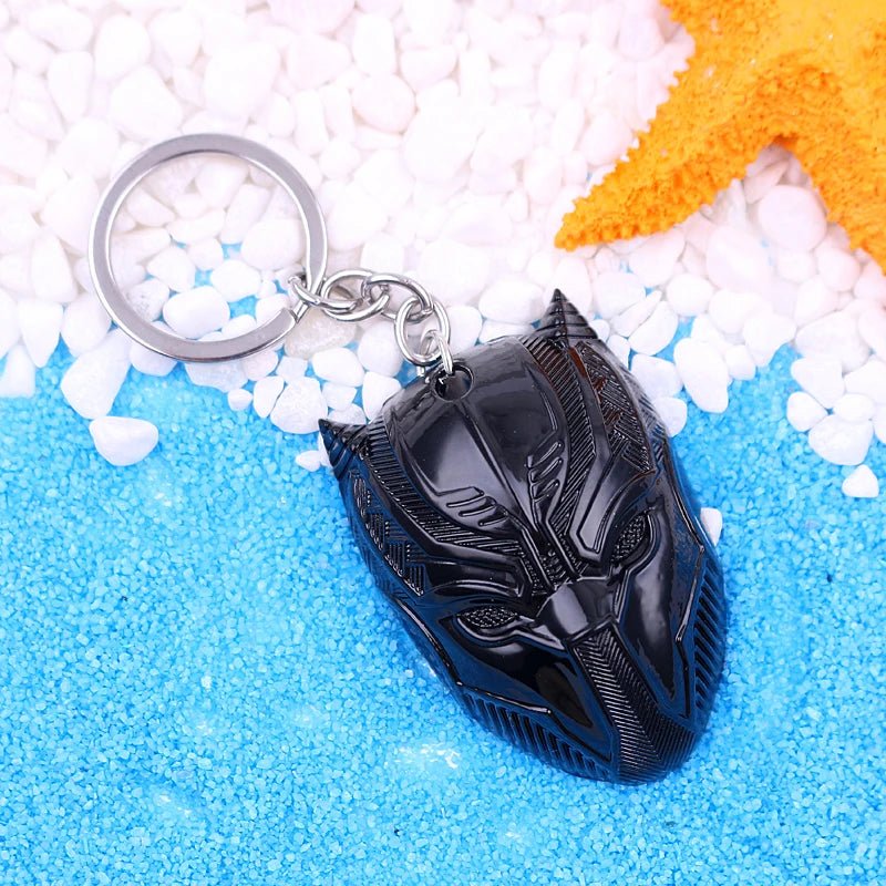 Marvel Superhero Black Panther Keychain The Avengers Cosplay Metal Toys Pendant Key Holder Fashion Gifts Accessories