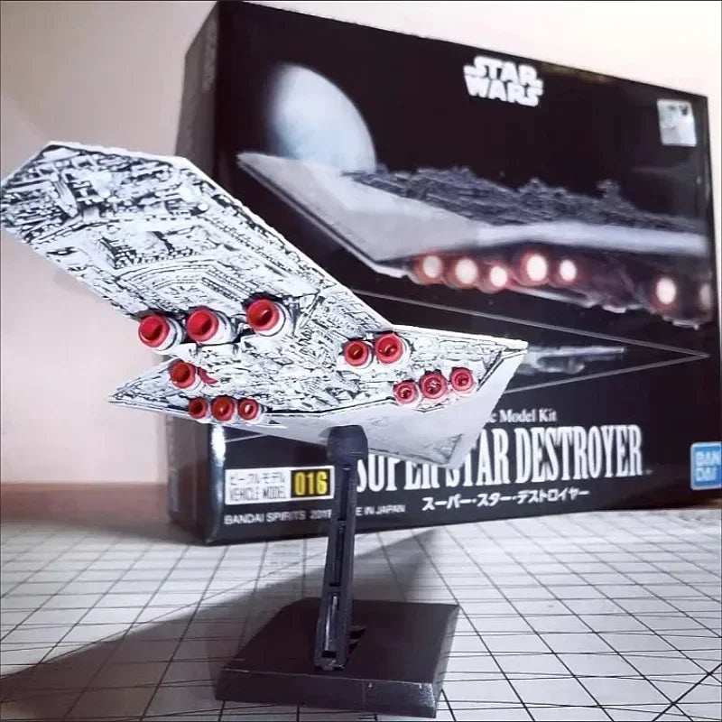 Bandai Original Star Wars X-wing Interstellar Star Destroyer Millenniun Falcon Action Figure Toys Assembling Model Gift