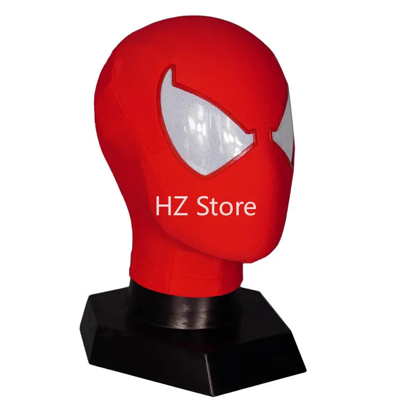 Marvel Scarlet Spiderman Mask with Faceshell 1:1 3D Handmade Halloween Cosplay Spider-Man Masks Replica for Man Birthday Gift