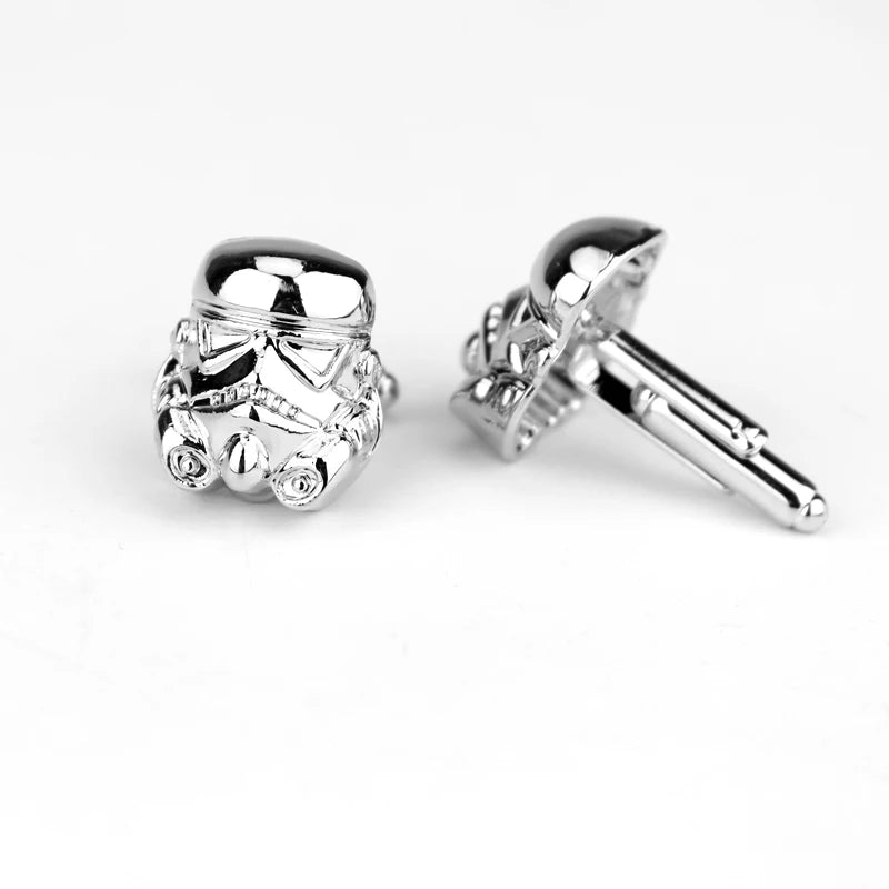 Disney Sci-fi Movie Star Wars Imperial Stormtrooper Cufflinks Fashion Trend The Storm Troops Jewelry Accessories Gifts For Fans