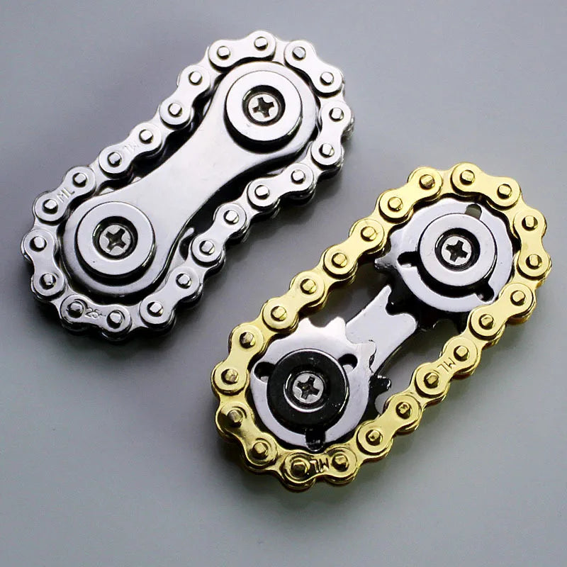 New Sprockets Flywheel Fingertip Gyro Fidget Spinner Antistress Anxiety Metal Bike Chains EDC Spinner Fidget Toys For Adult Kids