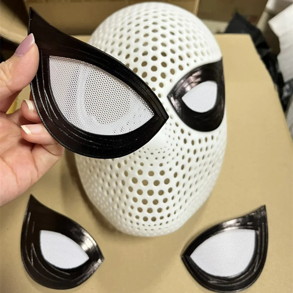 Marvel DIY Faceshell with 2 Pairs of Eyes Accessories for Holland Spider-Man, Handmade Spiderman Mask, Cosplay Costume