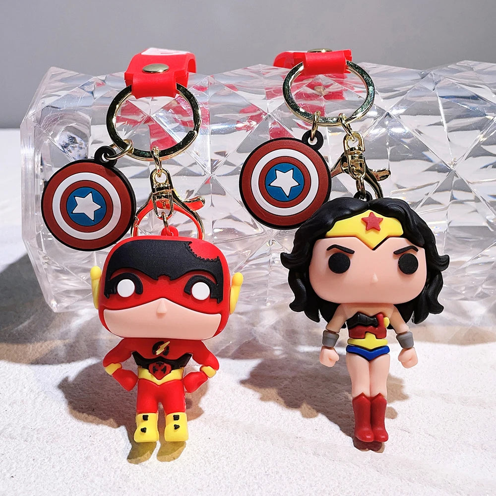 Marvel Keychain Silicone Bag Keyring For Women Disney Spider Man Key Holder Car Hanging Accessories Jewelry Gifts
