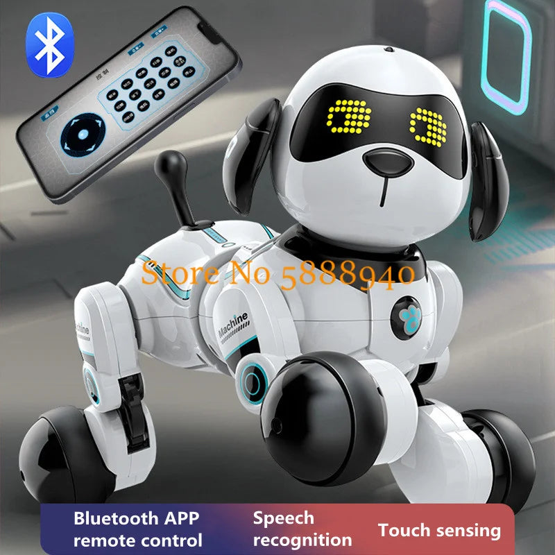 AI Intelligent Electronic APP Bluetooth RC Robot Dog 2.4G Touch Sensing Smart Programming Interactive Puzzle Remote Control Dog