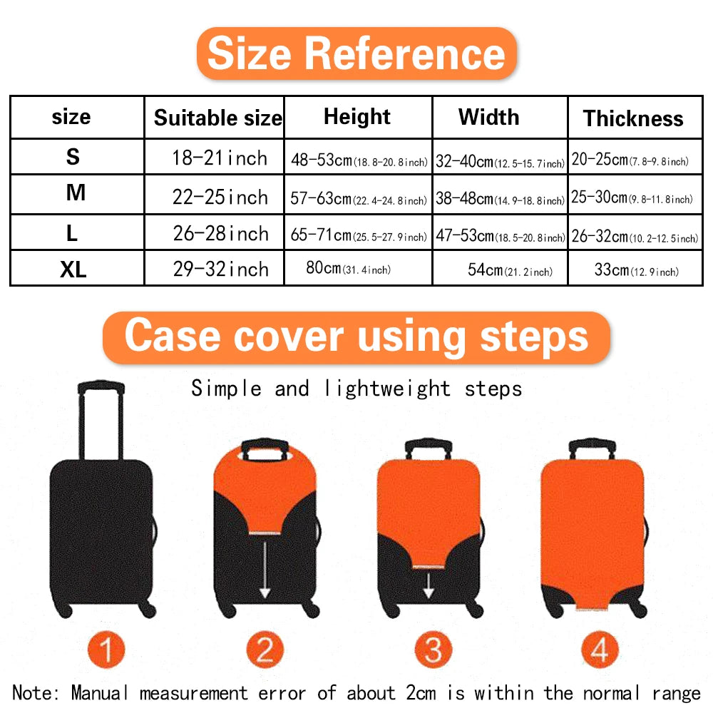 Fashion Astronaut Print Luggage Protective Cover for 18-32 Inch Bag Protective Suitcase Case Black Dust Cover Travel Accessories