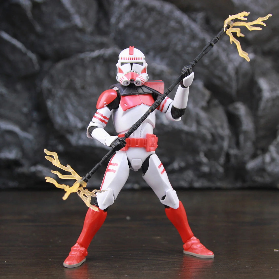 Star Wars Imperial Clone Shock Trooper The Bad Batch 6" Action Figure Red Captain Coruscant Guard Phase II 2 KO's Toys