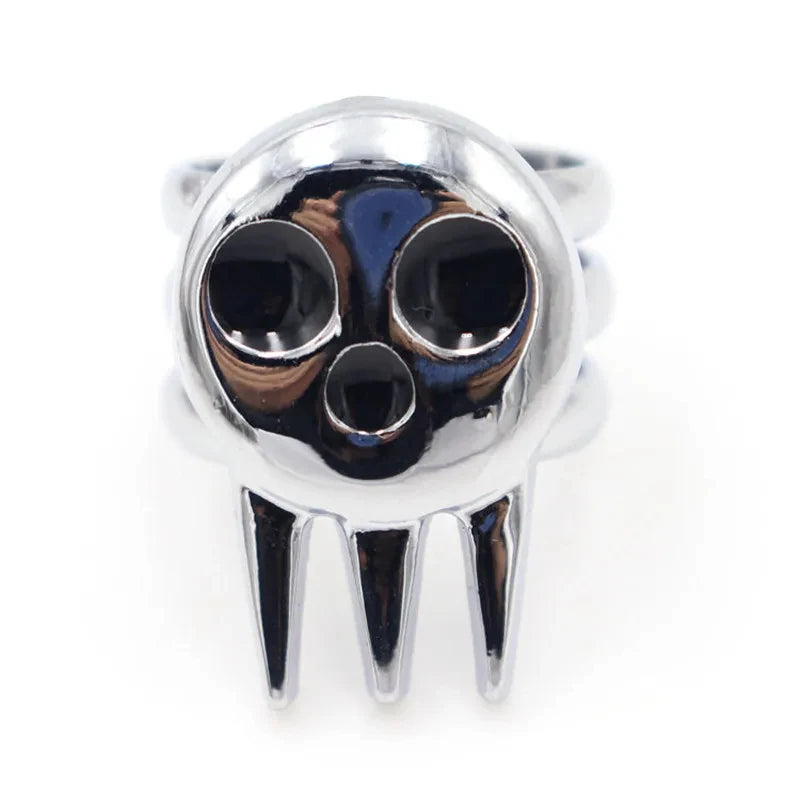 Anime Death The Kid Cosplay Rings Unisex Opening Adjustable Skull Ring Prop Jewelry Accessories