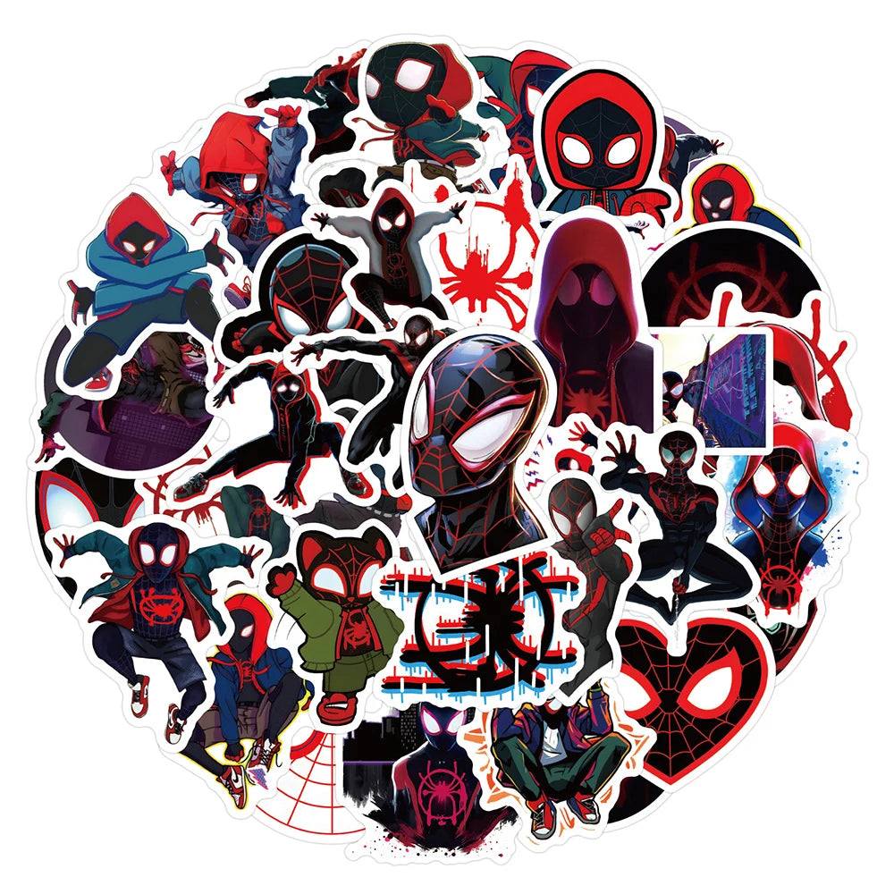 Miles Morales Spider-Verse stickers
Spider-Verse collectible stickers
Miles Morales vinyl decals
Spider-Man Miles Morales stickers
Disney Spider-Man stickers
Marvel hero stickers for laptops