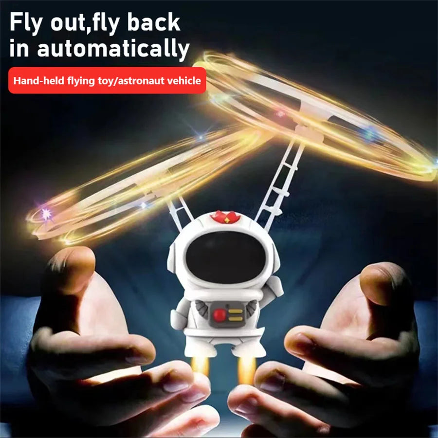 Aircraft Helicopter Toy Mini Infrared Induction Flying Toy Astronaut Style Induction Flying Machine Automatic Flight Kids Toy