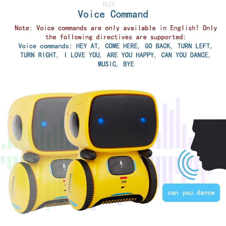 Voice Remote Control Robots for Kids Boys 2 To 4 Years Old Girls Children Gift Rc Electric Toy Touch Sensing Dancing Light Music