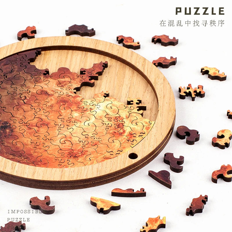 "Little Venus" puzzle alien 6 years old with children's puzzle high difficulty wooden puzzle irregular adult tide