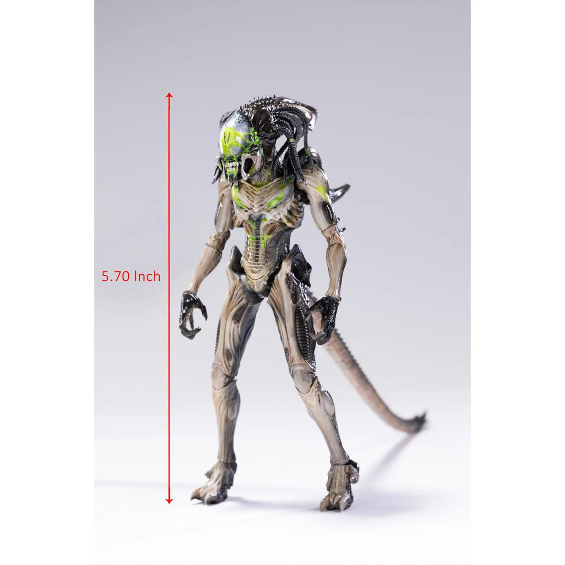 In Stock 100% Original HIYA  Alien Vs Predator Predalien War Damaged Version AVPR Movie Character Model Art Collection Toy Gift
