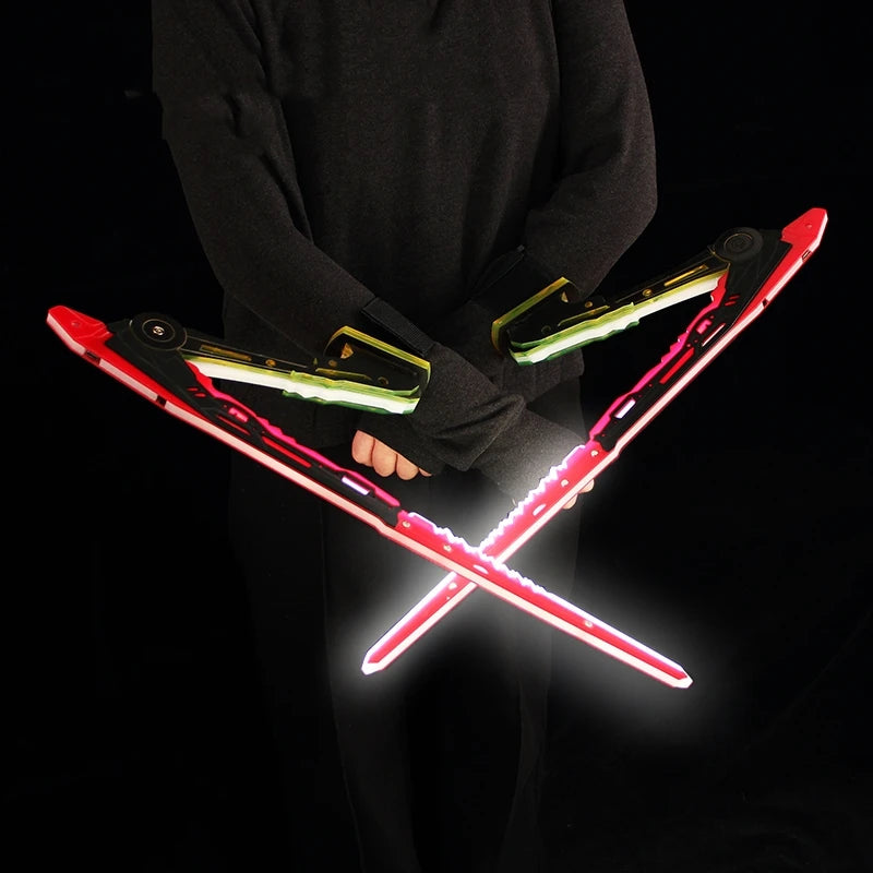 Real Size Cyberpunk Immortal Luminous Folding Mantis Knife Toy Katana Acrylic Luminous Swords Weapon Model Cosplay Prop Toys