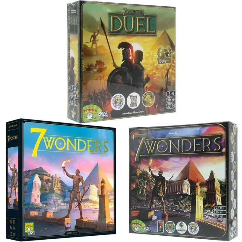 7 Wonders Basic Duel English Version Board Games Fans Friend Party Strategy Cards Dobble Multiplayer Games Collection Toys Gifts