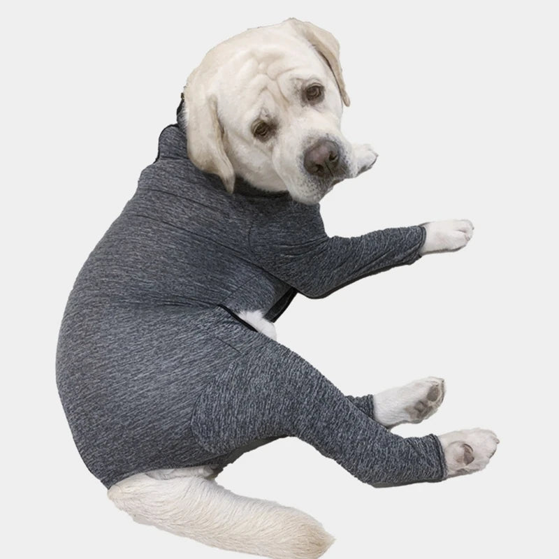 Dog Winter Clothes Anti Shedding Integrated Jumpsuit Pet Tight Fitting Suit Anti Hair Removal Cat and Dog Four Legged Suit