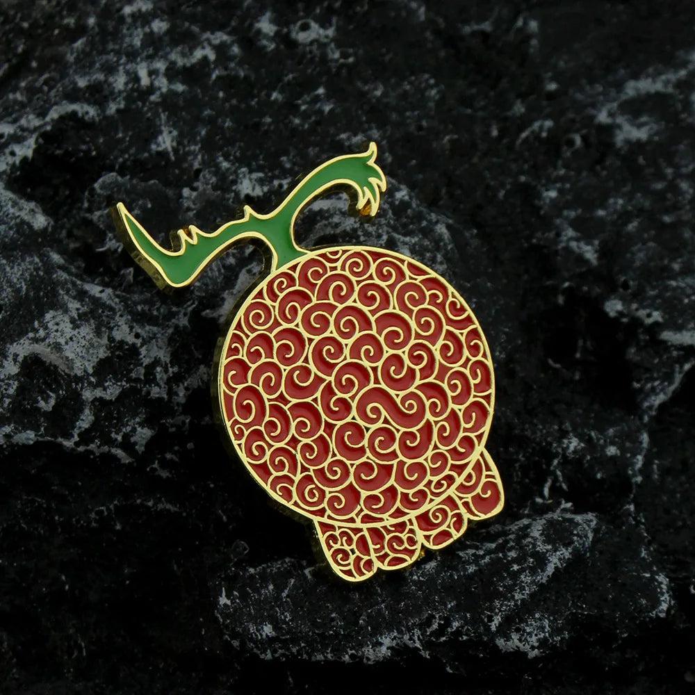 Anime One Piece Devil Fruit Lapel Pins for Backpack Enamel Pin Men Brooches on Clothes Bags Briefcase Badges Accessories