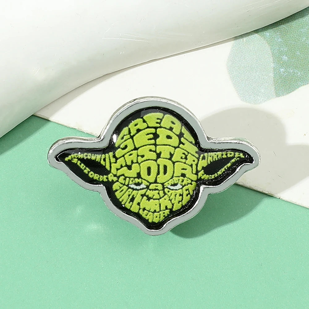 Disney Yoda Baby Brooch Movie Star War Peripheral Enamel Badge Jewelry for Backpack Clothing Lapel Cartoon Figure Accessories