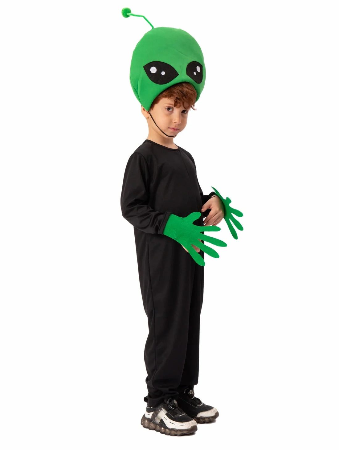 Toddler Green Alien Costume for Kid Space UFO Halloween Fancy Dress Costume Kit for Child