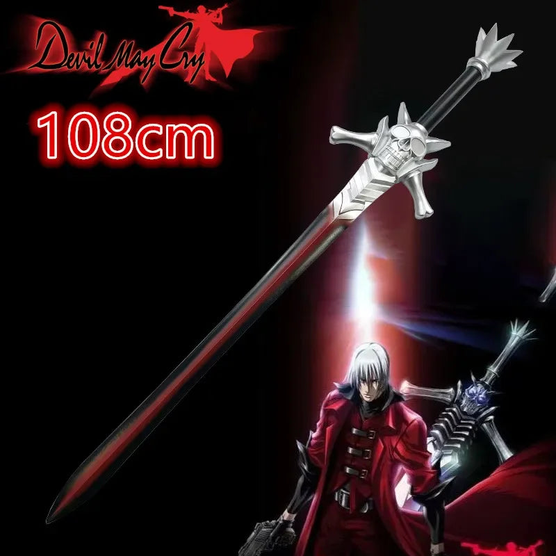 Cosplay Sword Dante Rebellion Weapon 1:1 DMC Sword Red Blade Skeleton Greatsword Awakening Magic Sword Safety PU 108cm