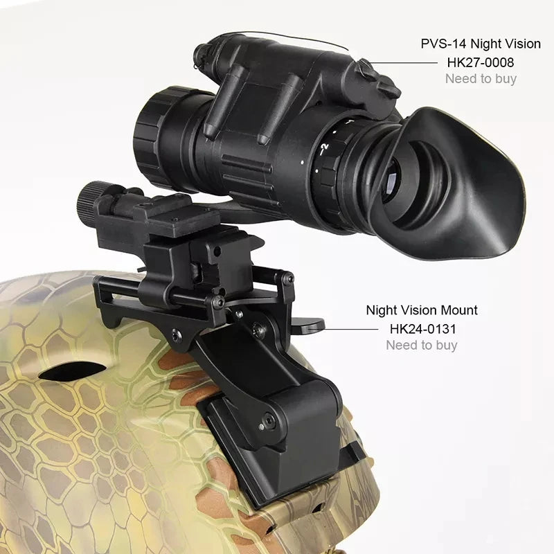 Tactical PVS-14 Night Vision Scope Monocular IR Digital Night Vision Camera with J arm w Pacatinny Rail Outdoor Hunting Patrol