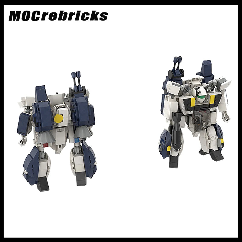 MOC Building Block Decoration Assembling Battlestar Fortress Mecha VF1S Education Originality Moedl Toys Children's Xmas Gifts