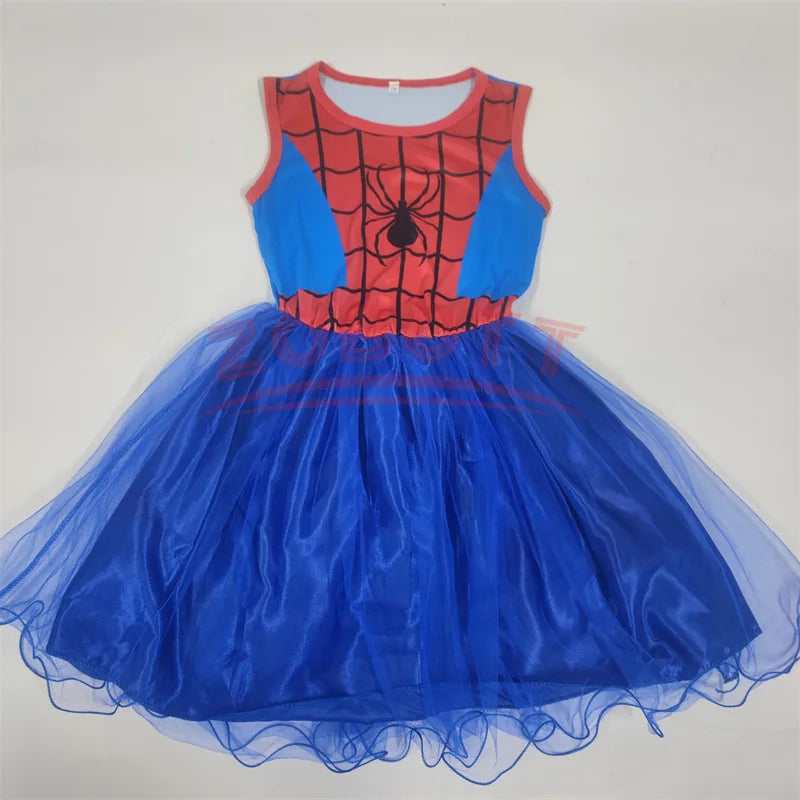 Movie Spiderman Cosplay Dress Kids Clothes Girls Toddler Girl Christmas Outfits Halloween Little Girls Costume Dress Party Gift