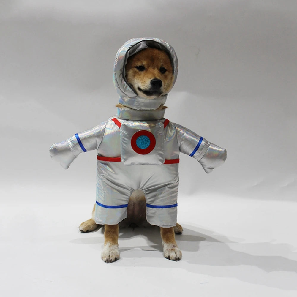 Pet Dog Halloween Clothes Funny Astronaut Self-Supporting Christmas Costume Funny Pet Cat Party Cosplay Apparel Clothing