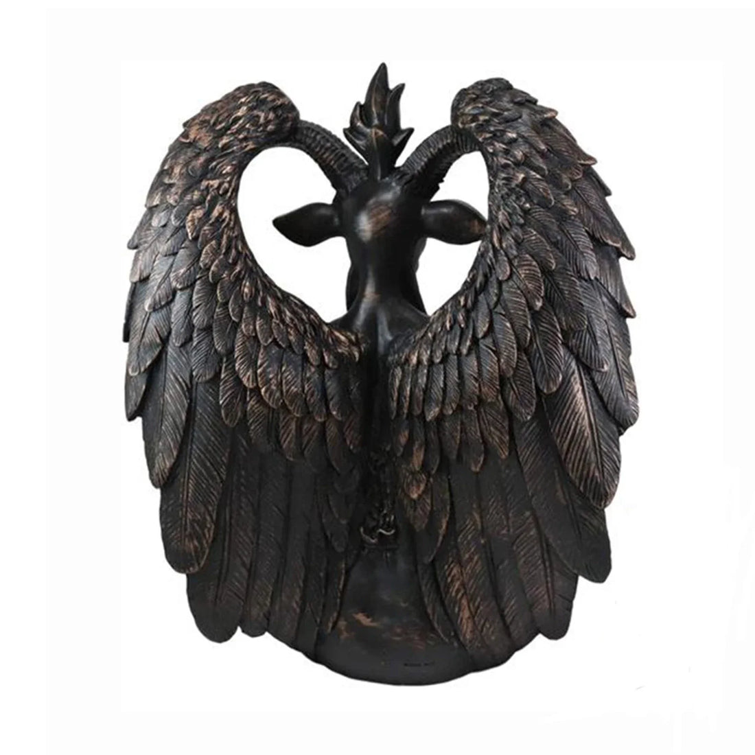 Church of Satan Sabbatic Goat Baphomet Statue Satanic Occultic Idol Sculptural, Plaque Resin Crafts Religious Sculpture Ornament