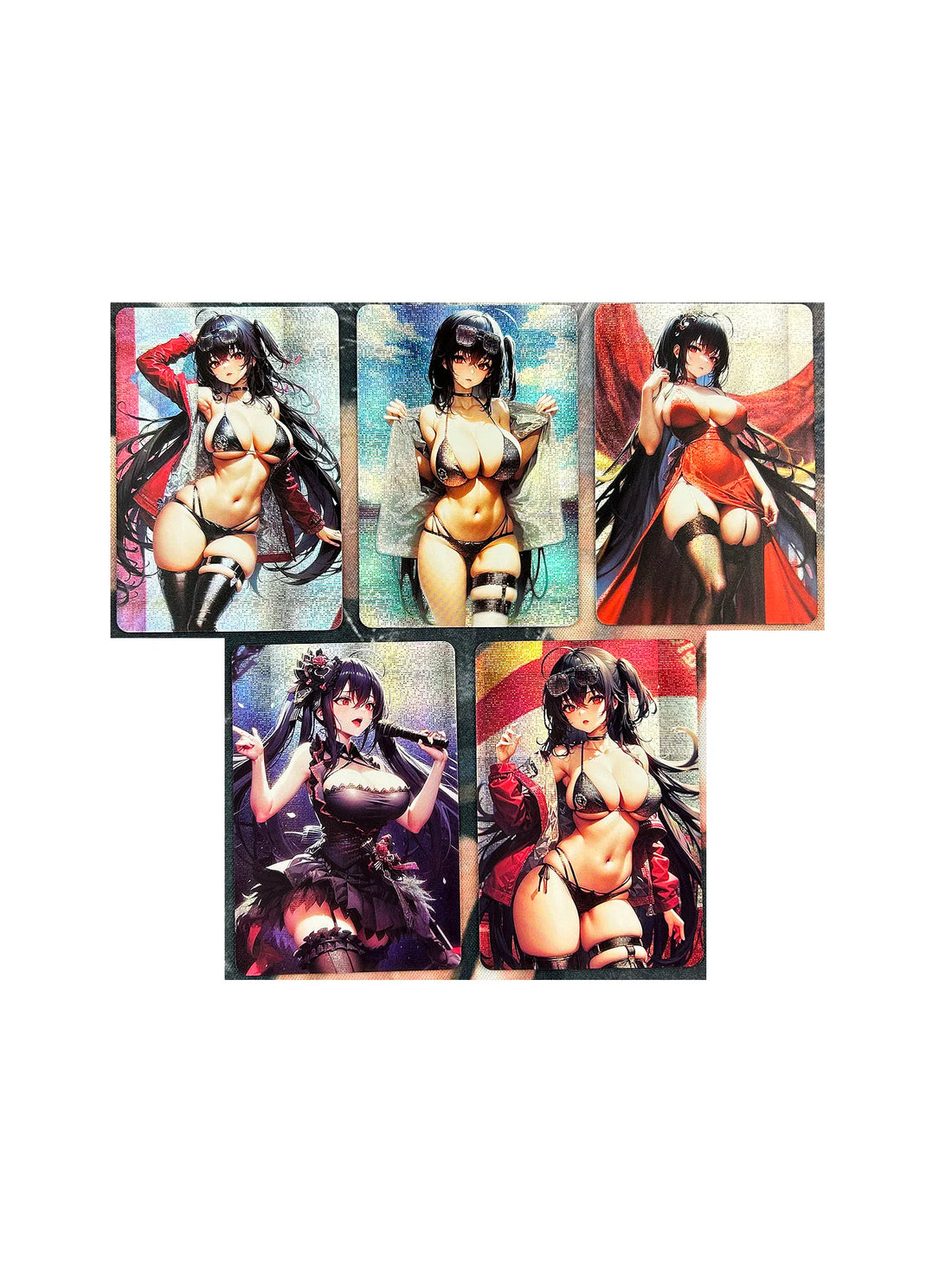 5pcs/set ACG Azur Lane Refraction Sexy Girls Boutique Suit Hobby Collectibles Game Anime Collection Cards