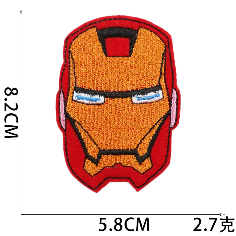 Marvel Disney Iron Man Spider Man Embroidery Patches on Clothes Stickers for Jackets Anime Cartoon Decor Pant Bag Clothing Patch