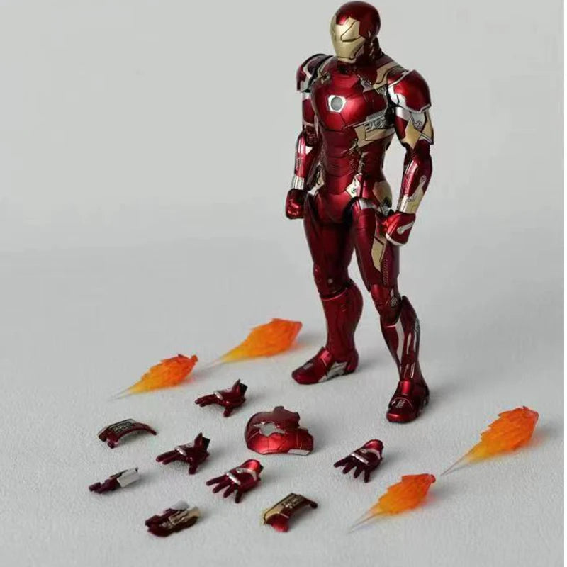 2022 New Comicave 1/12 Iron Man Marvel Figure Armor Mk46 Joint Movable Lighted Model Collection 75% Alloy Toy Gift