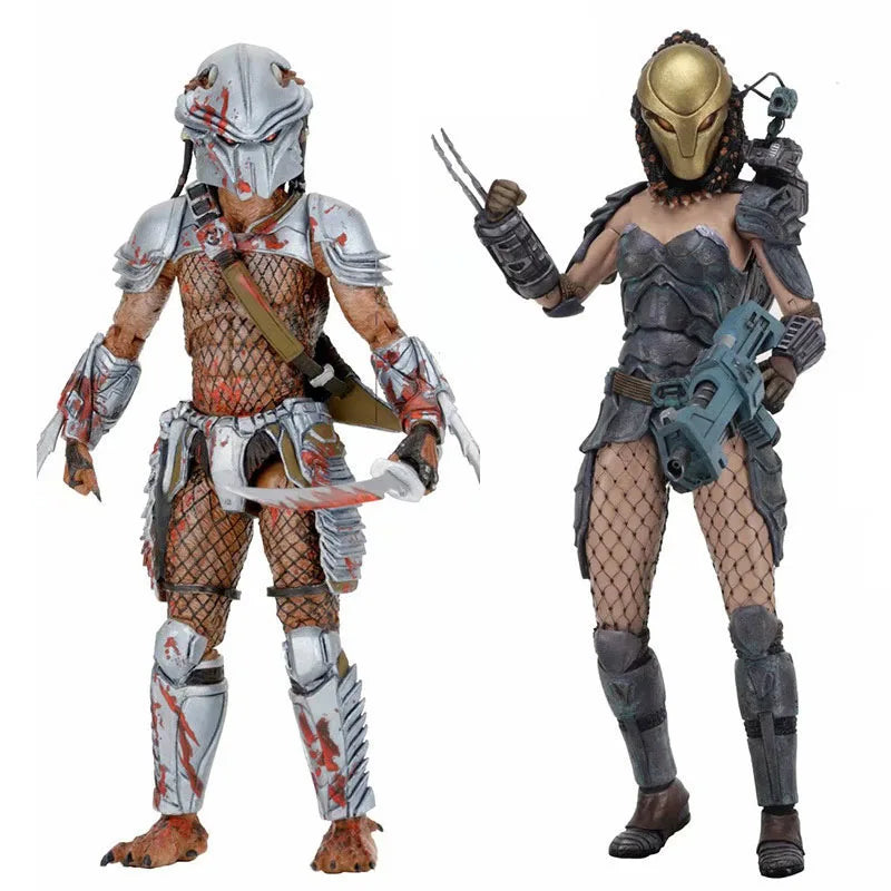 NECA Aliens vs Predator AVP Predator Action Figure Alien Series Machiko Noguchi Life Death Hornhead Predator PVC Figurine Toy