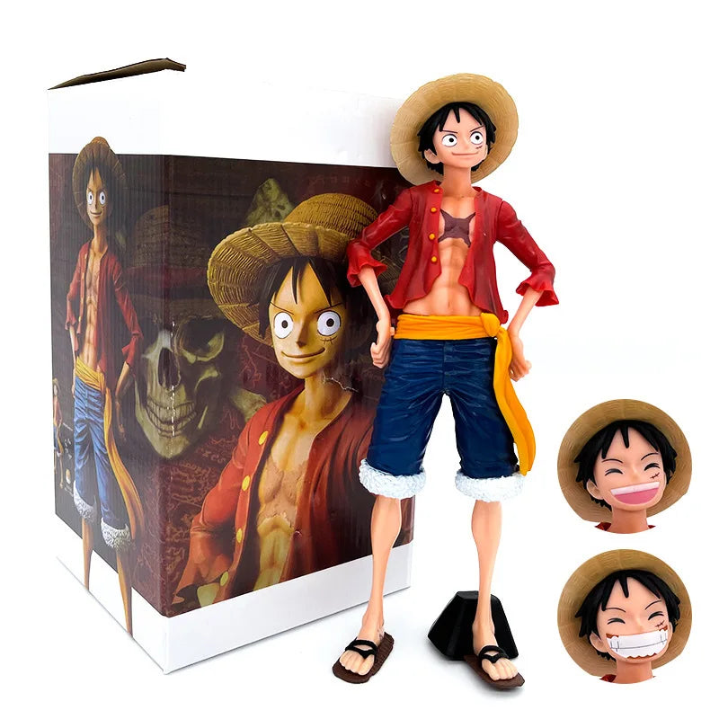 Anime One Piece 26cm Luffy PVC Statue Action Figure Monkey D Luffy Classic Smiley Model Toys