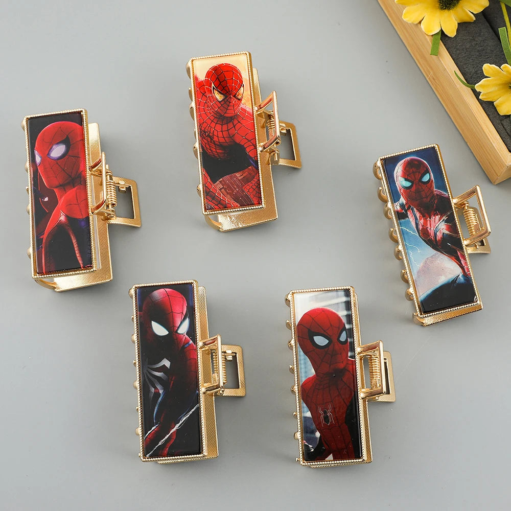 New Geometric Metal Hair Clips Spider Man Cute Gold Color Hair Claws for Women Hairpin Trendy Girls Hair Accessories