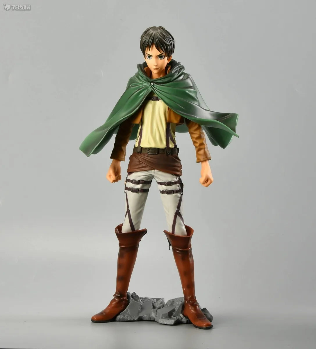 25CM Anime Attack on Titan Eren Yeager Figures Shingeki no Kyojin Cloak Standing Figure Toy Gift Collection Aciton Figure PVC