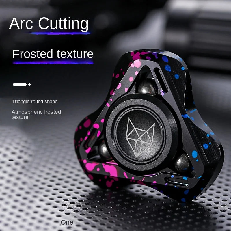 High-quality Metal Fidget Spinner with Three Leaves Creative Toy for ADHD Anxiety Relief