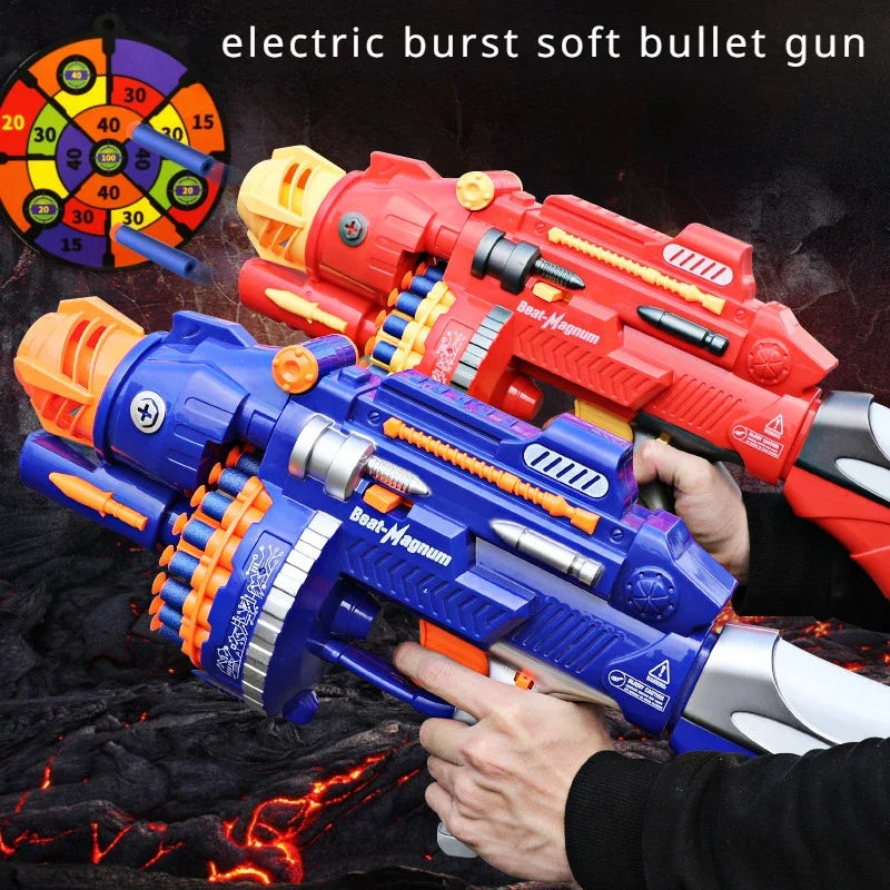 Children's Automatic Soft Bullets Plastic Toy Gun Kits For Darts Toy Pistol Long Range Dart Blaster Kids Toys Birthday Gift