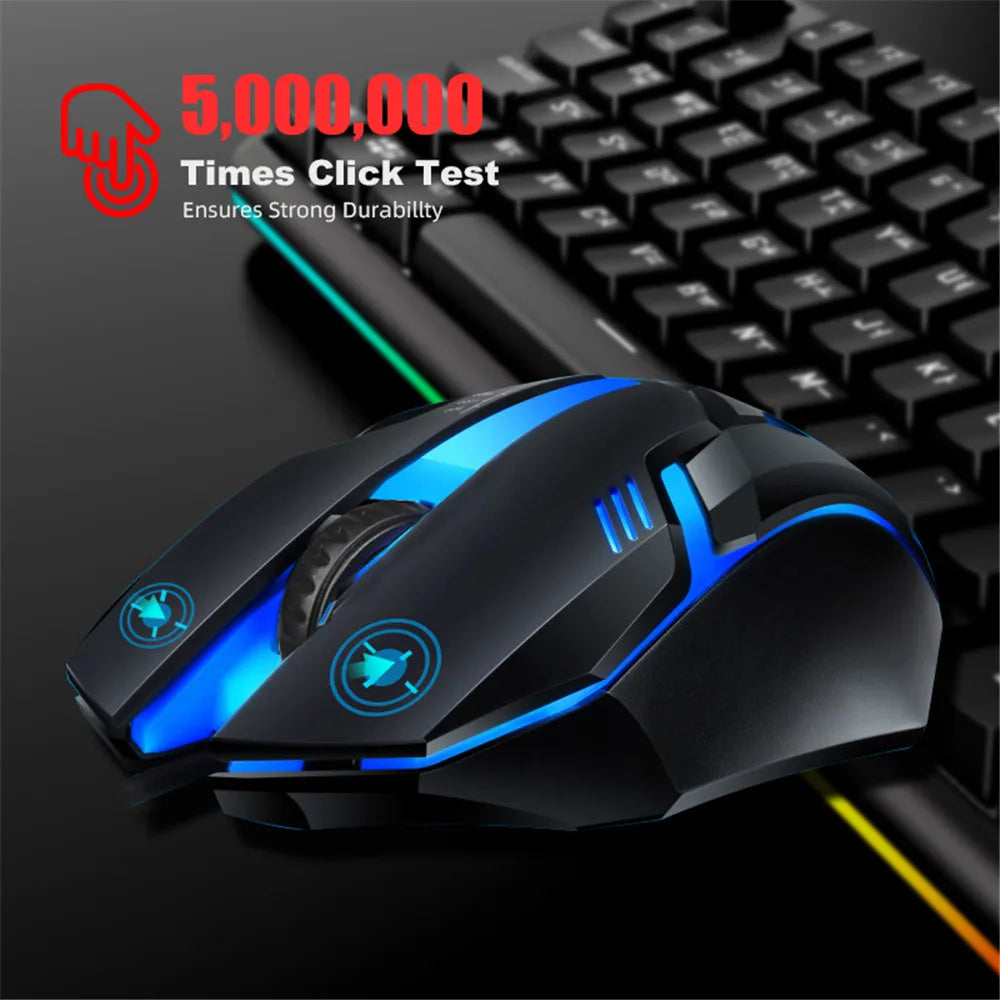150cm USB 5500dpi 2 Buttons Colorful Led Wired Mice Ergonomic Business Mouse Accessories for Game Office for Computer Laptop PC
