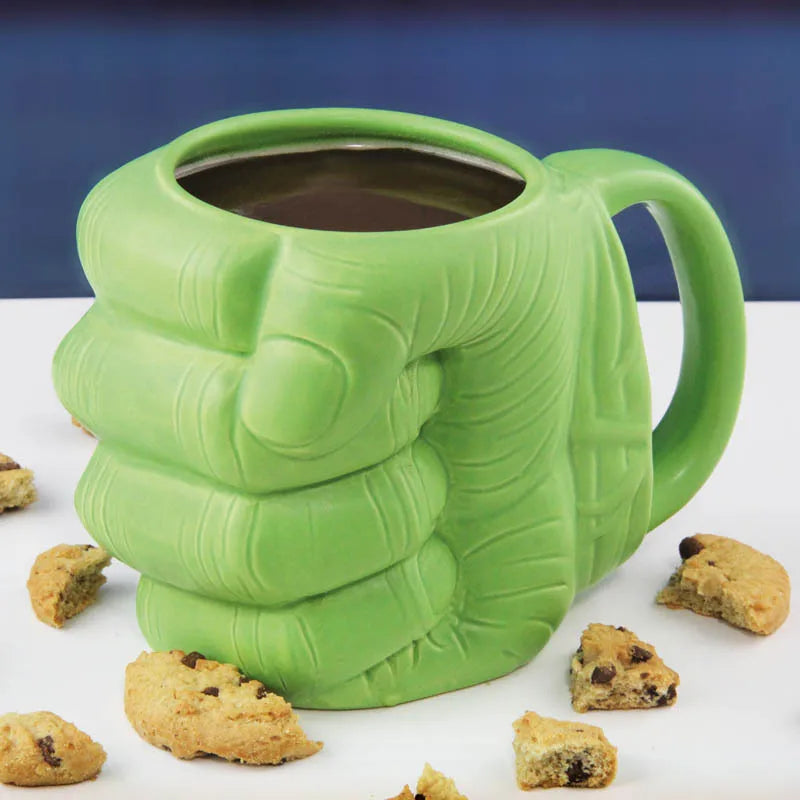 Green Fist Ceramic Mug for Coffee Tea Milk Drinkware Cups Green Hulk Porcelain Drinking Mug Boy Man Gifts Birthday Present