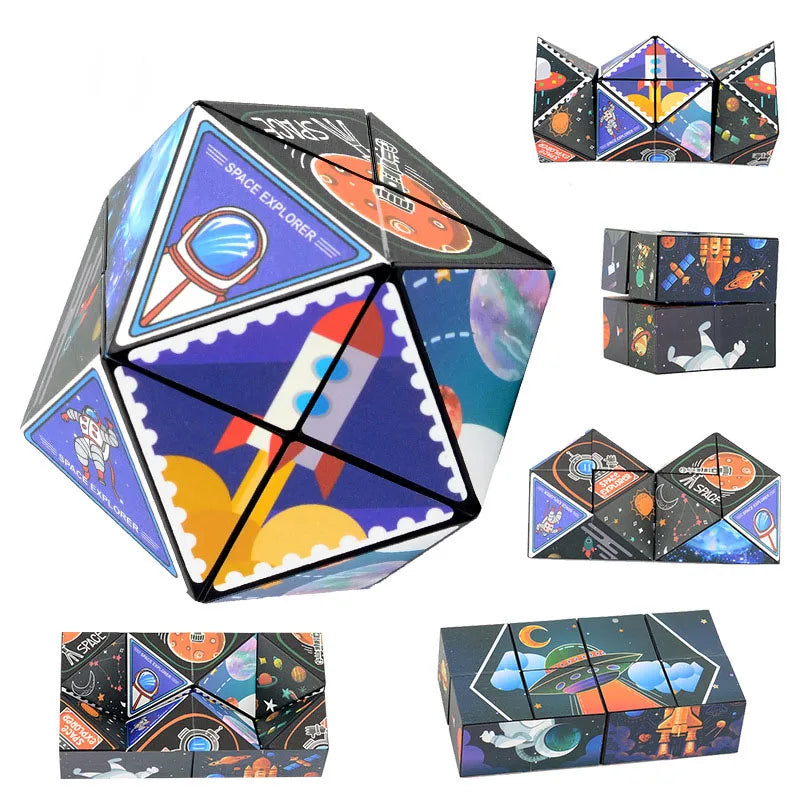 New Infinity Flip Magic Cube Cognitive Product Children Decompression Toy Unlimited Shape Space Puzzle Anti Stress Tool Adult